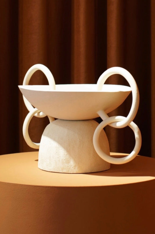 White Ring Vase